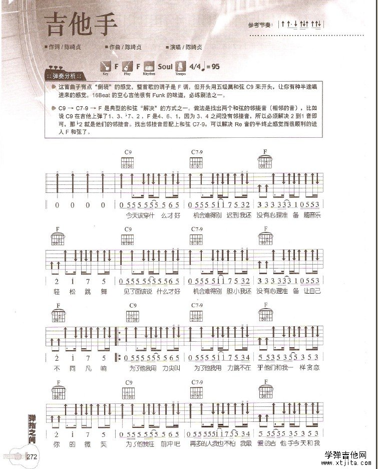 吉他手吉他谱